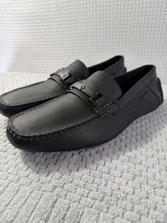 Calvin Klein Magnus Men\'s Slip-On Loafer in Black Weave Emboss main image 6